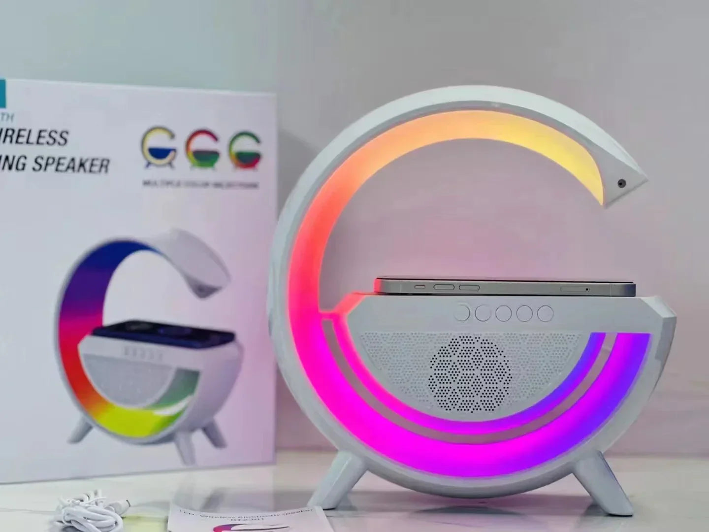 Led Wireless Charger And Speaker