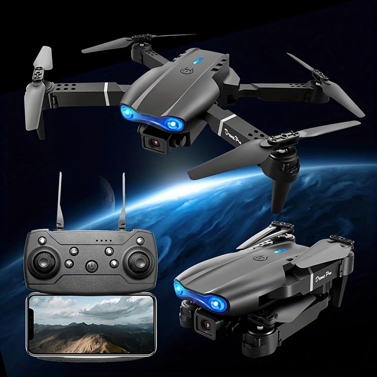 V88 Pro 8K Drone – Dual Camera, 5G GPS & Dual Battery – طائرة الدرون E99